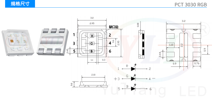 PCT3030RGB氛围灯规格尺寸