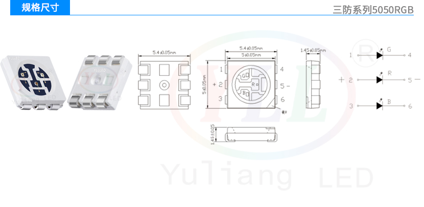 三防5050RGB规格尺寸
