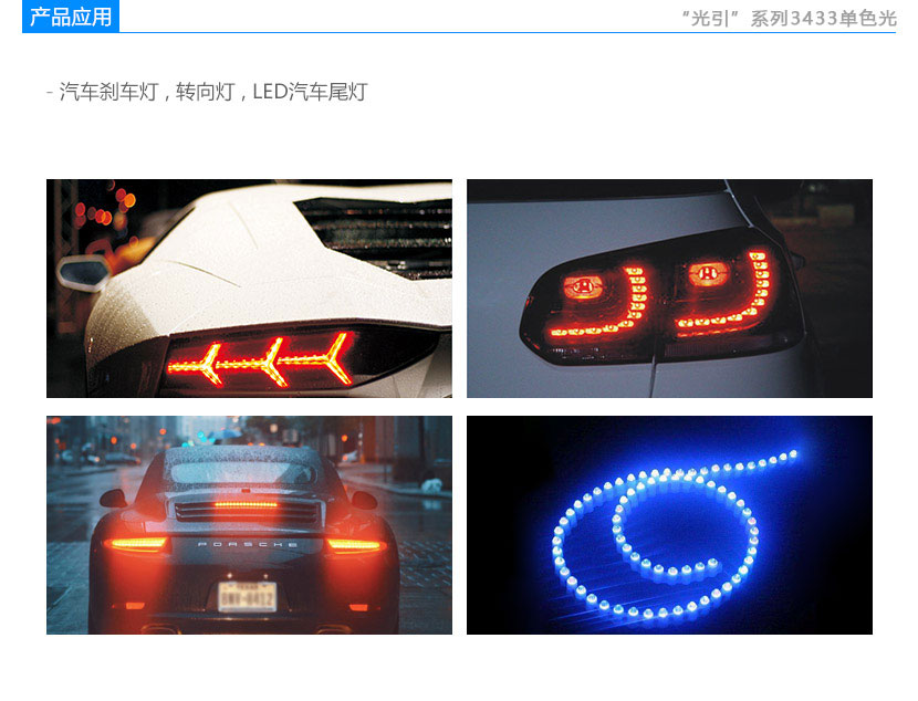 光引系列 3433单色光led灯珠应用
